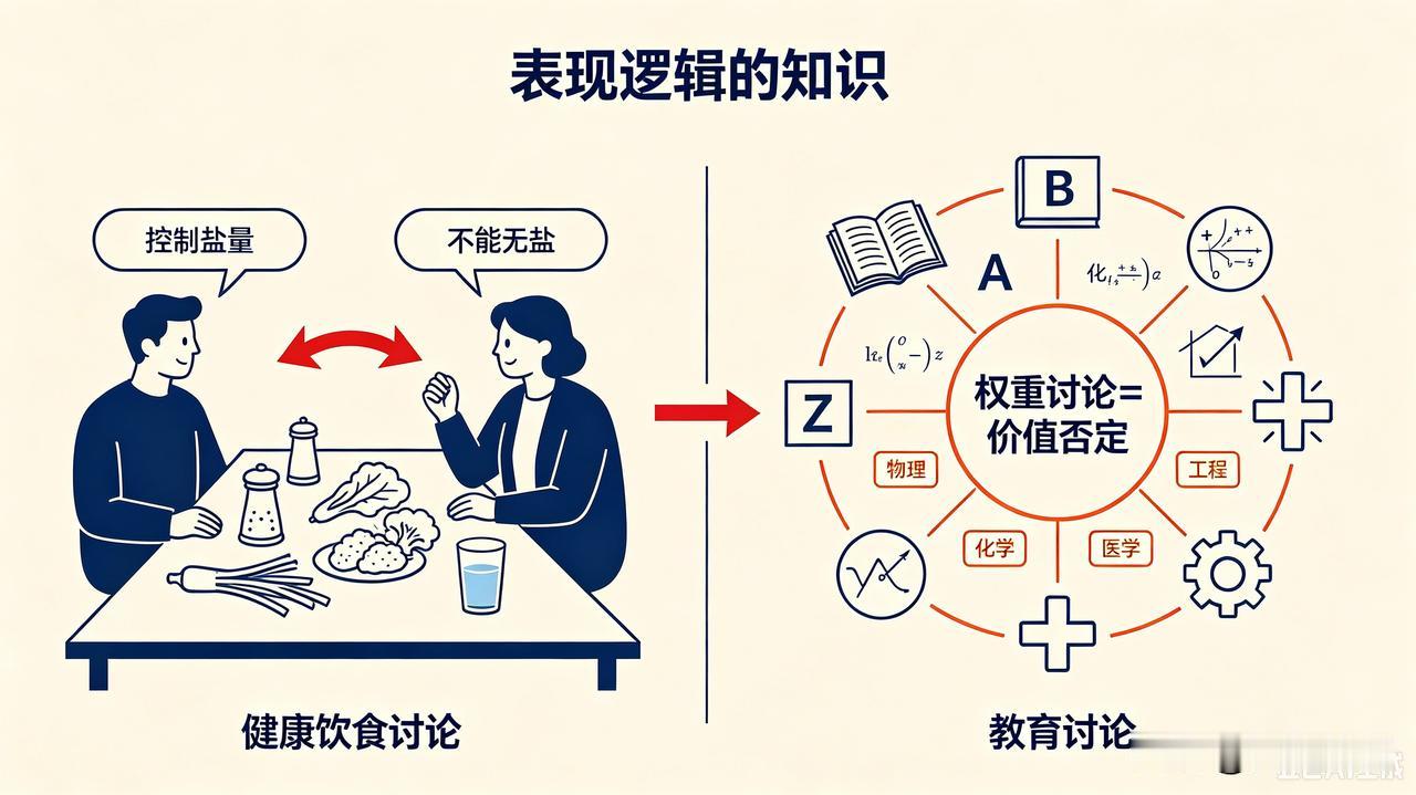 互联网上常常出现一些很有意思的争论现象。当有人说“盐不能过量食用，否则有损
