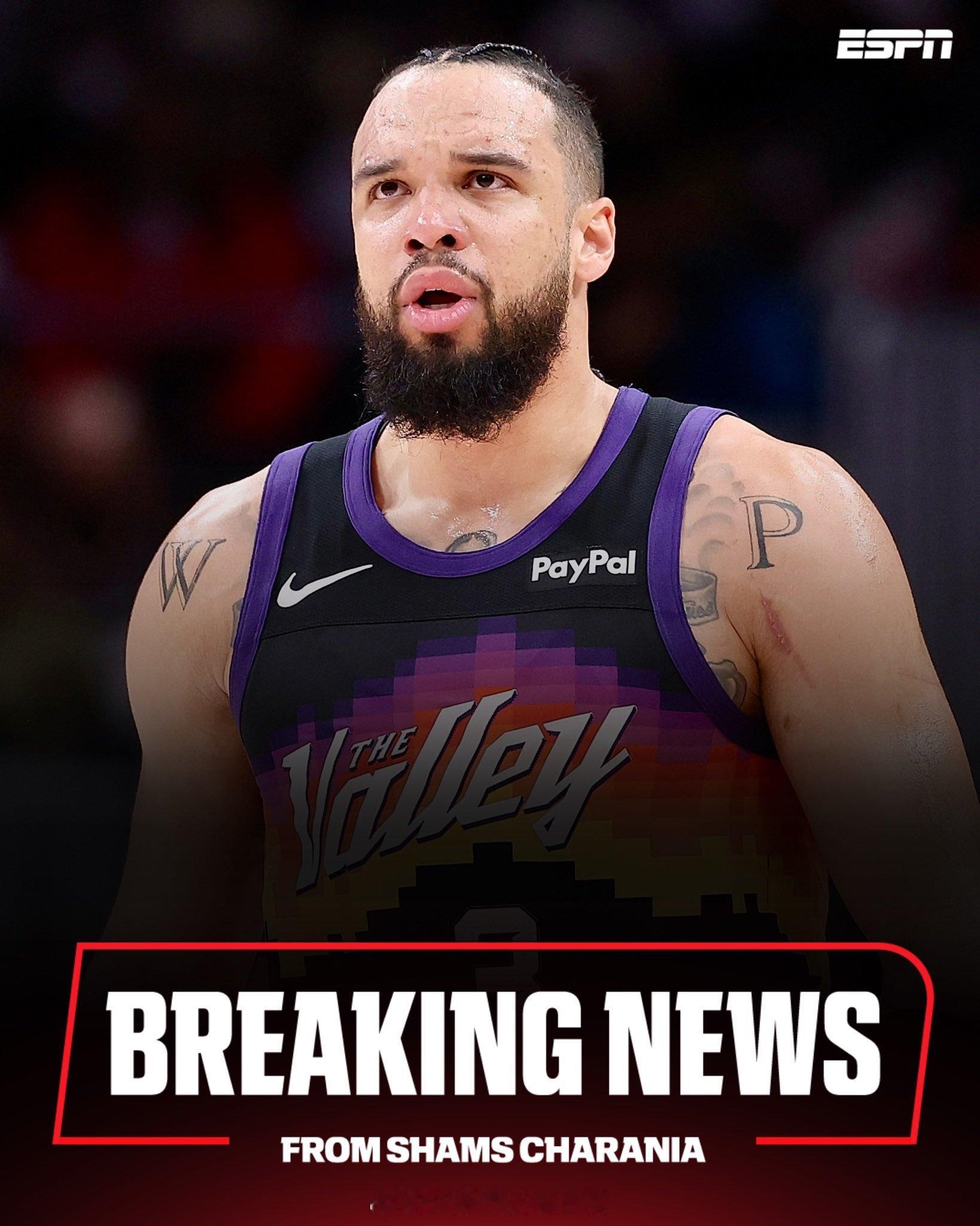 不要啊！Shams：狄龙左手骨折，将无限期休战。医生将开会商讨复出时间表。