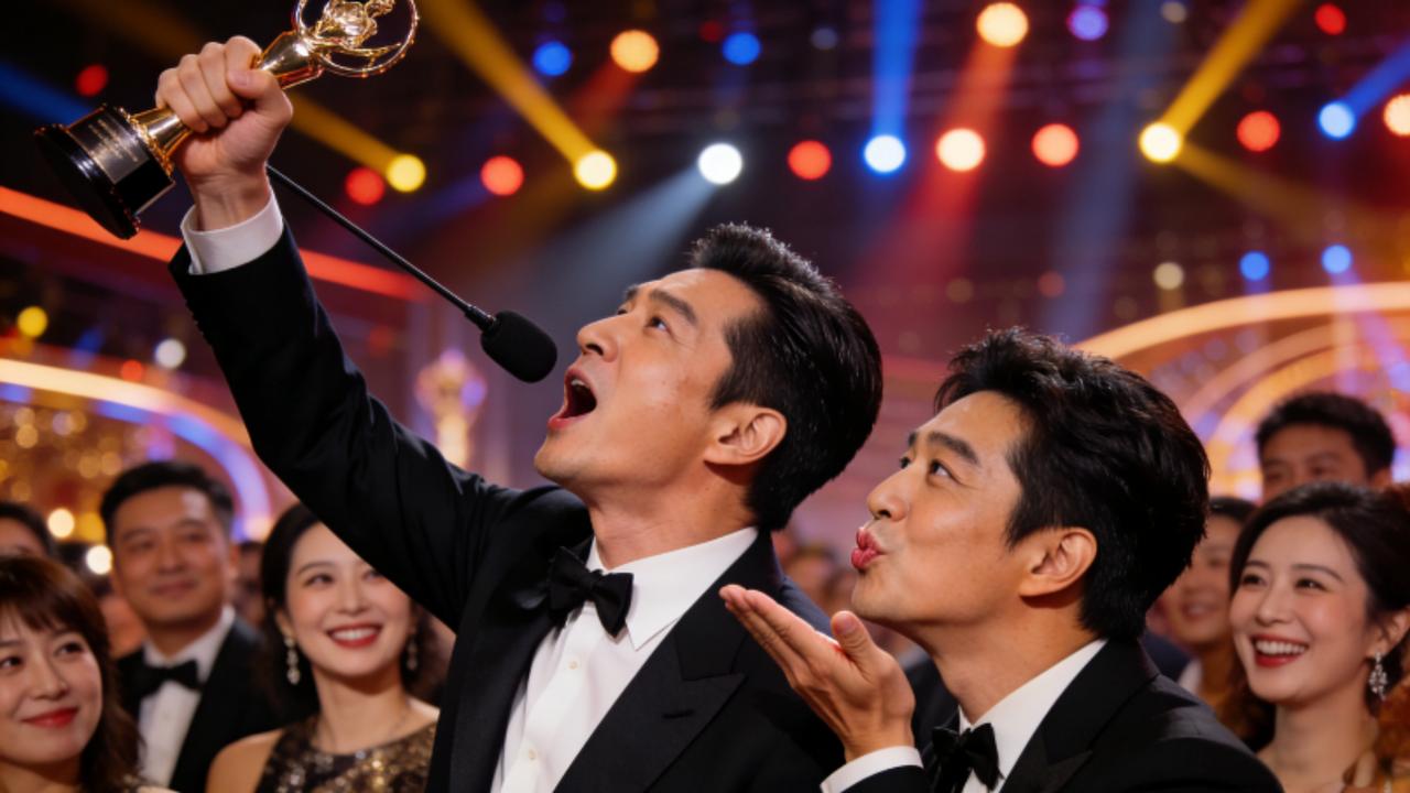 颁奖礼名场面！陆毅当众喊话郭京飞，台下飞吻回应，原相机同框暴露真实关系20