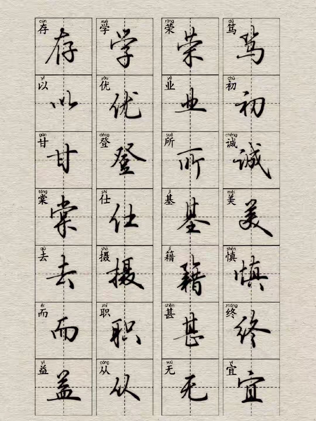 “行楷常用3000字，练字天花板！每天10分钟，7天写出一手好字。”