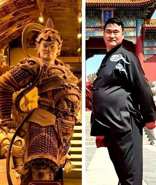大衣哥朱之文烈日下COS大将军浑身湿透2026年5月4日青年节，朱之文在河南
