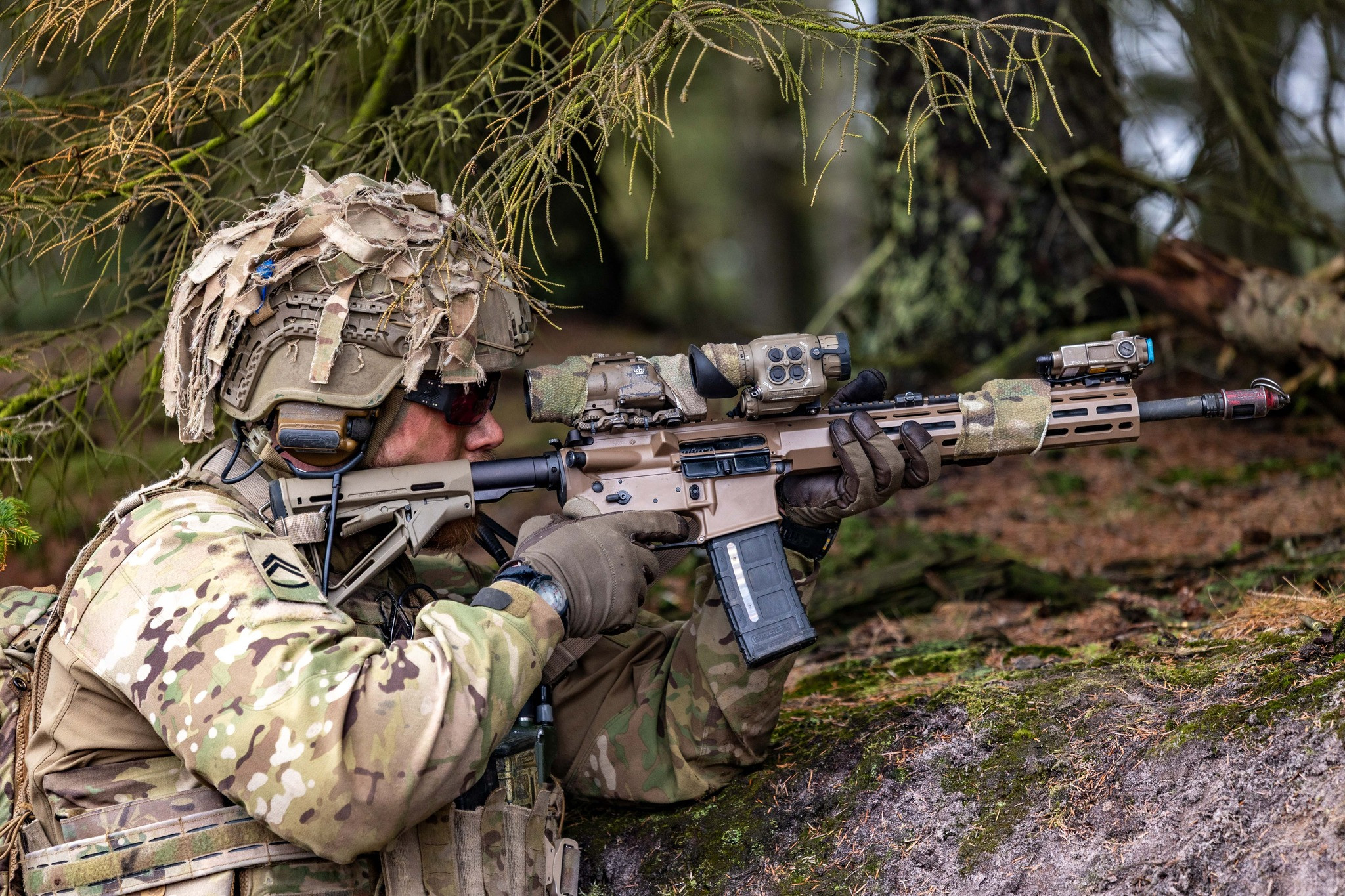 丹麦第一步兵旅皇家近卫骑兵团第一连在奥克斯伯尔进行演习，照片显示该部已经装备最新