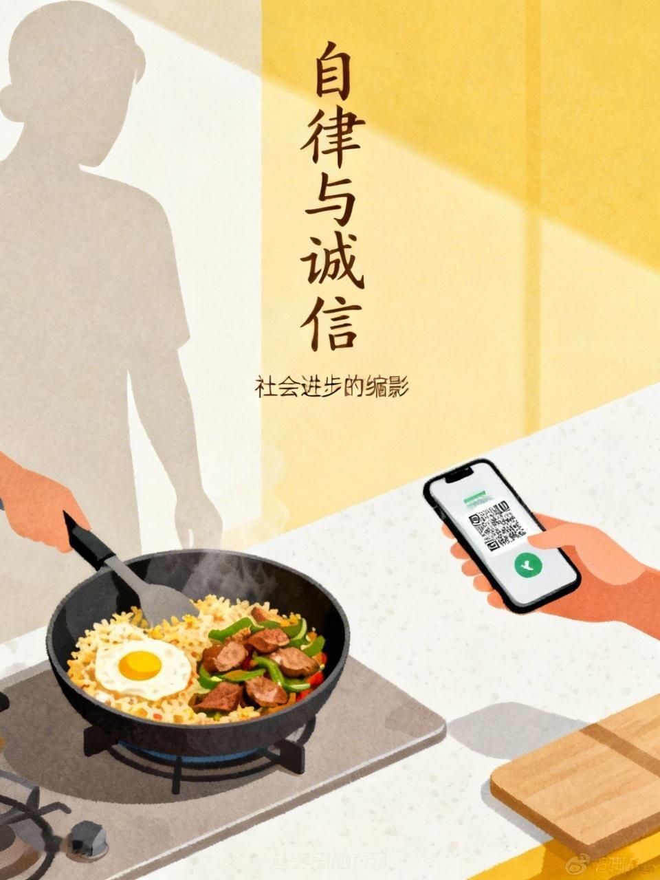 一男子去餐厅吃饭，喊了半天也没有人出来迎接，于是他就进入厨房自己做了起来。他