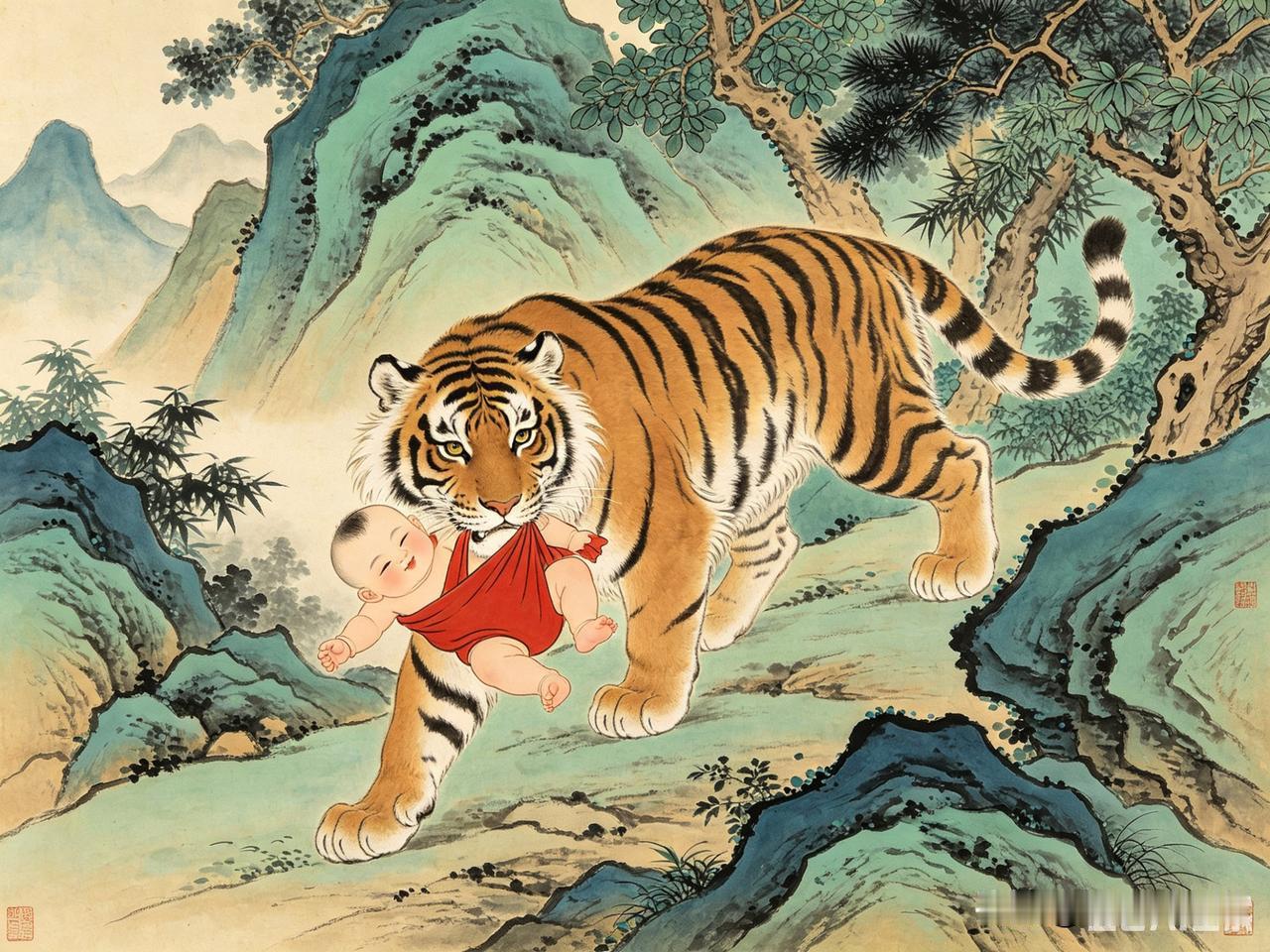 唐贞元年间，陈岩从洛阳赶赴汴州，在一个寺里发现了一个长得像老虎的和尚，院里还有一