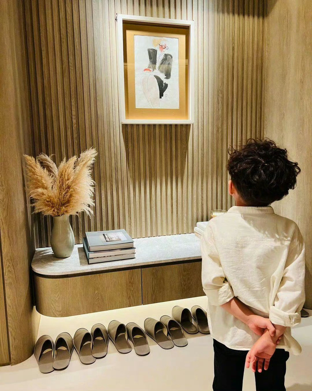 这小子长大会不会比他老爸更优秀呢？