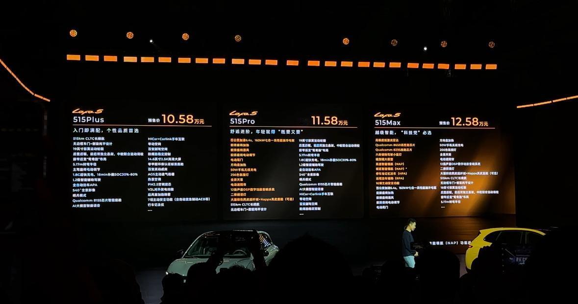 很有趣的是这次零跑Lafa5推出了plus，pro，max版本，不一样哦～价格