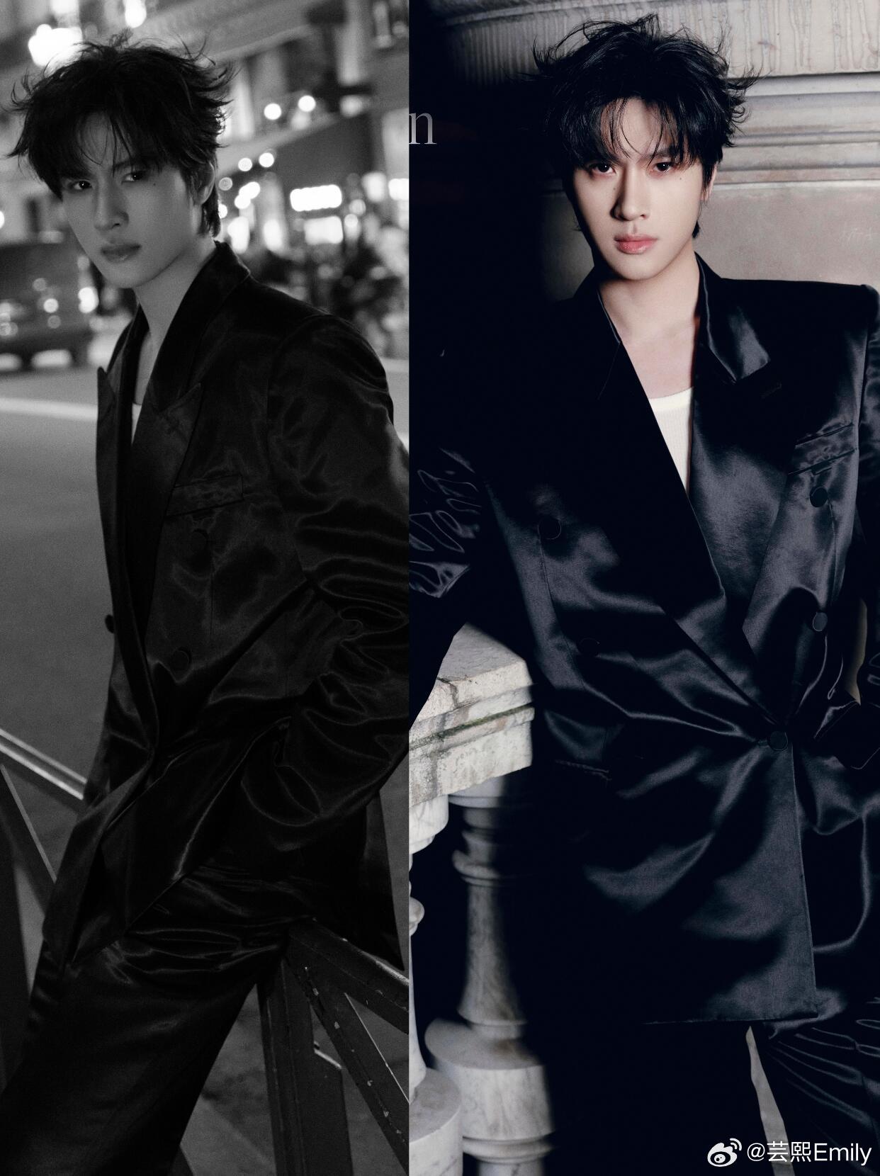 展轩首次亮相巴黎时装周，三场造型太帅啦！展轩首次亮相巴黎时装周，就连看了三场秀。