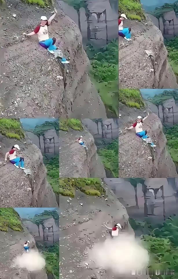如果你是一名成年人，并且还是孩子的妈妈，那就不要冒险了。一位女士为寻求刺激拍照出