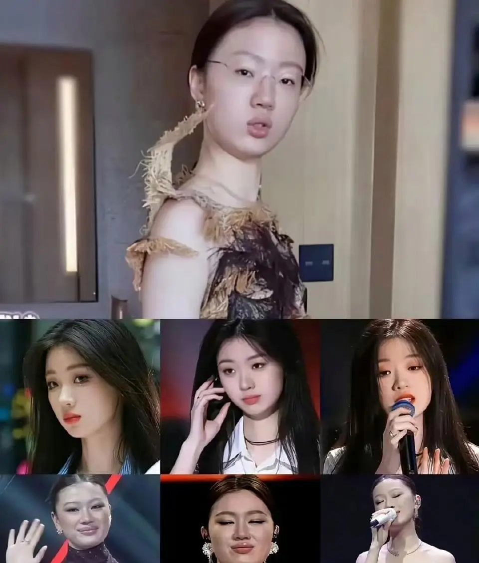 某艺人素颜显普通，妆容争议大