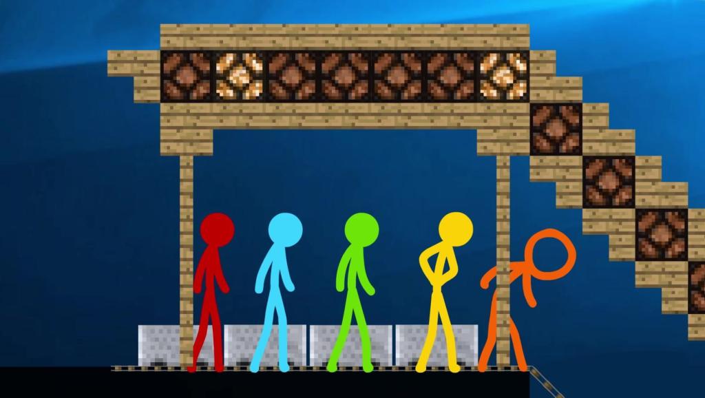 我的世界: mc动画, 火柴人做过山车, 这才叫坑死