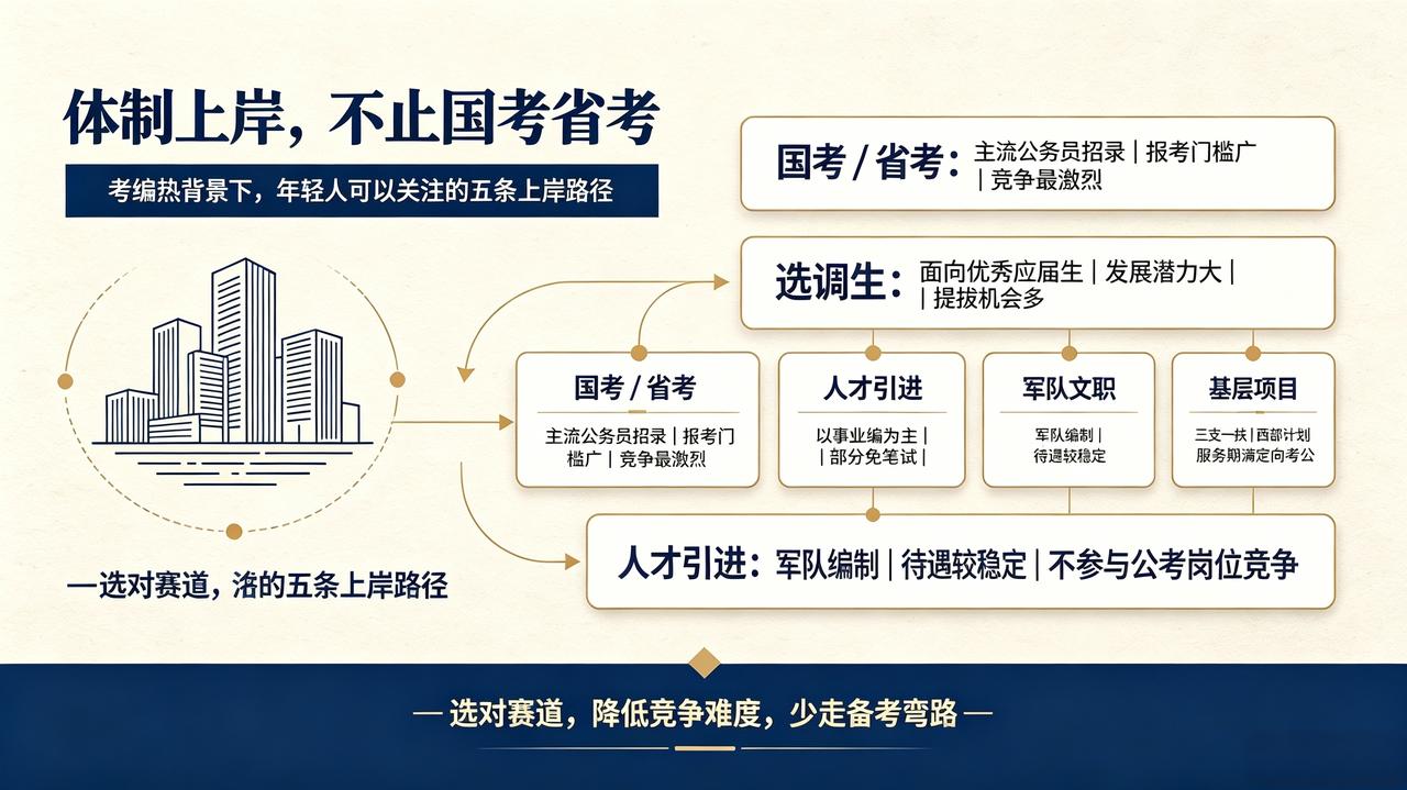在考编热、考公热持续升温的当下，进体制成为越来越多年轻人职业规划的重要选项。但