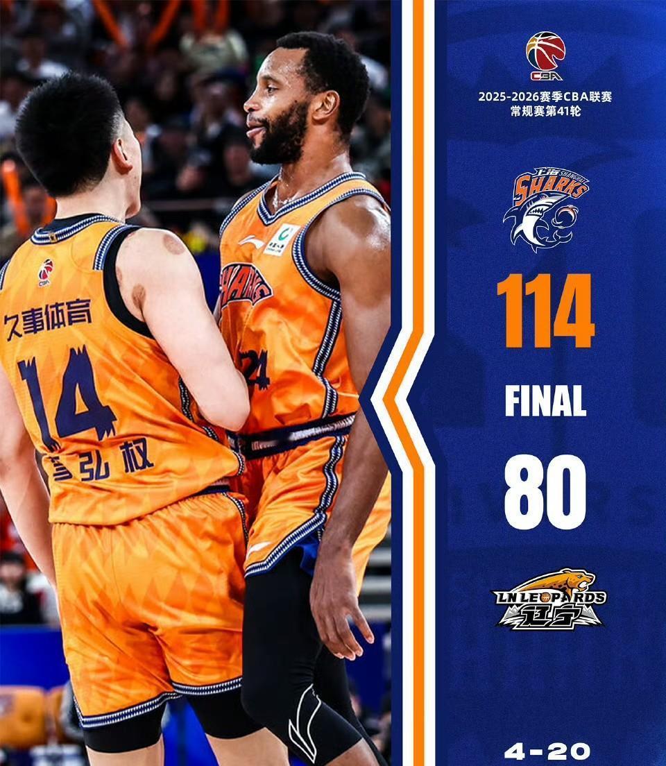 上海男篮114-80大胜辽宁队的比赛结束后，球队官方发布的赢球海报引发了不少讨论