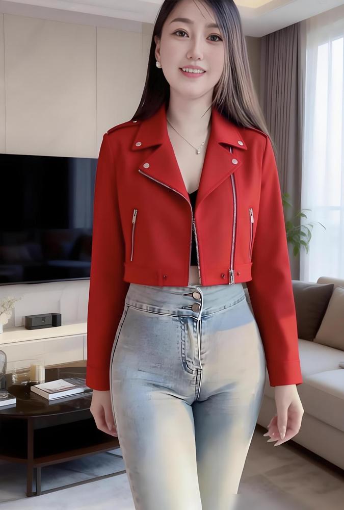 别再把腿粗这口锅甩给彩色紧身裤了，那是你的旧裤子剪裁太拉胯。那种生勒出来的肉