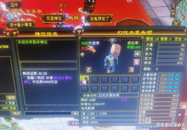 天龙怀旧服: 老玩家3万元宝买了一只双十4800英招, 网友却说血亏