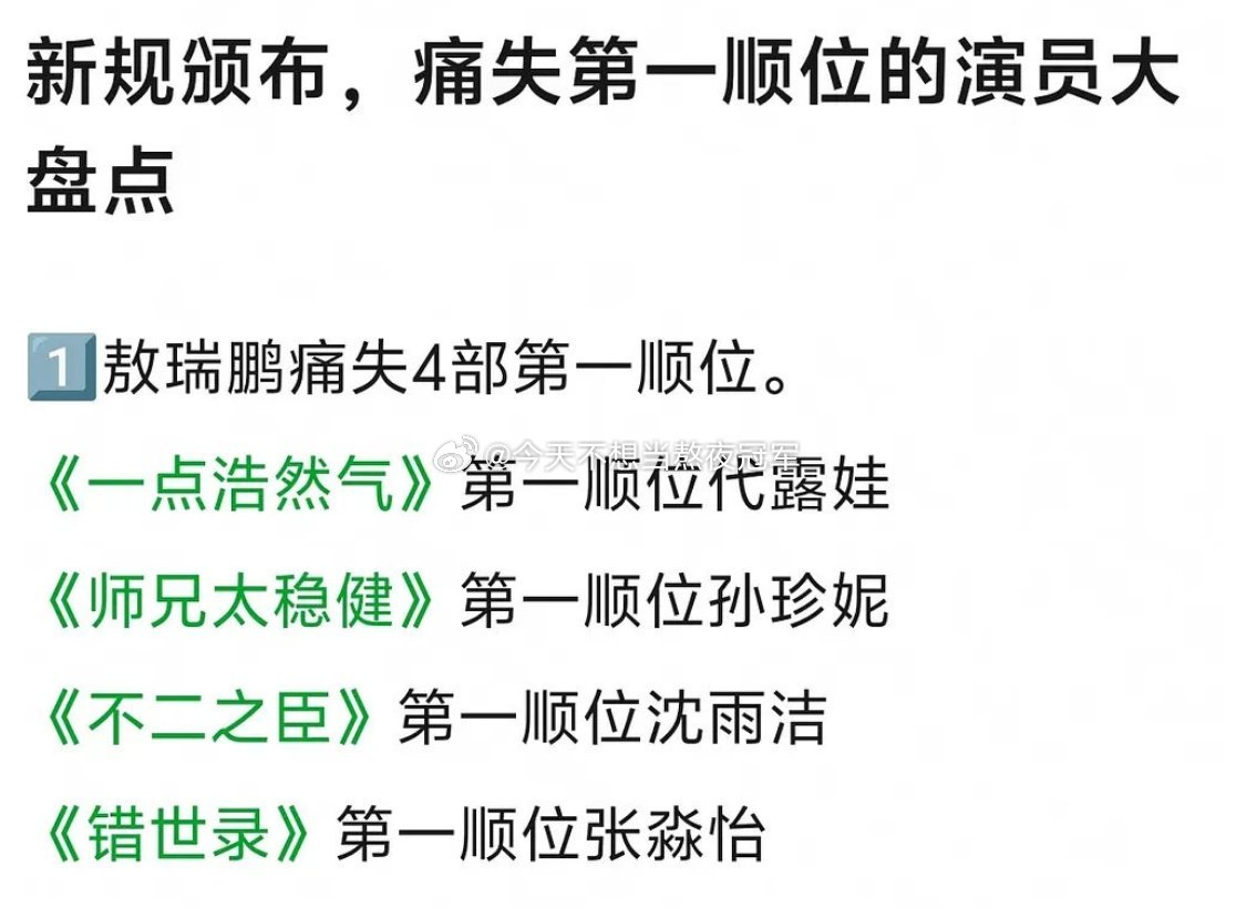 新规一出，有网友问因此损失最惨烈的是不是敖瑞鹏？但是前两部都是男频，《不二之臣》
