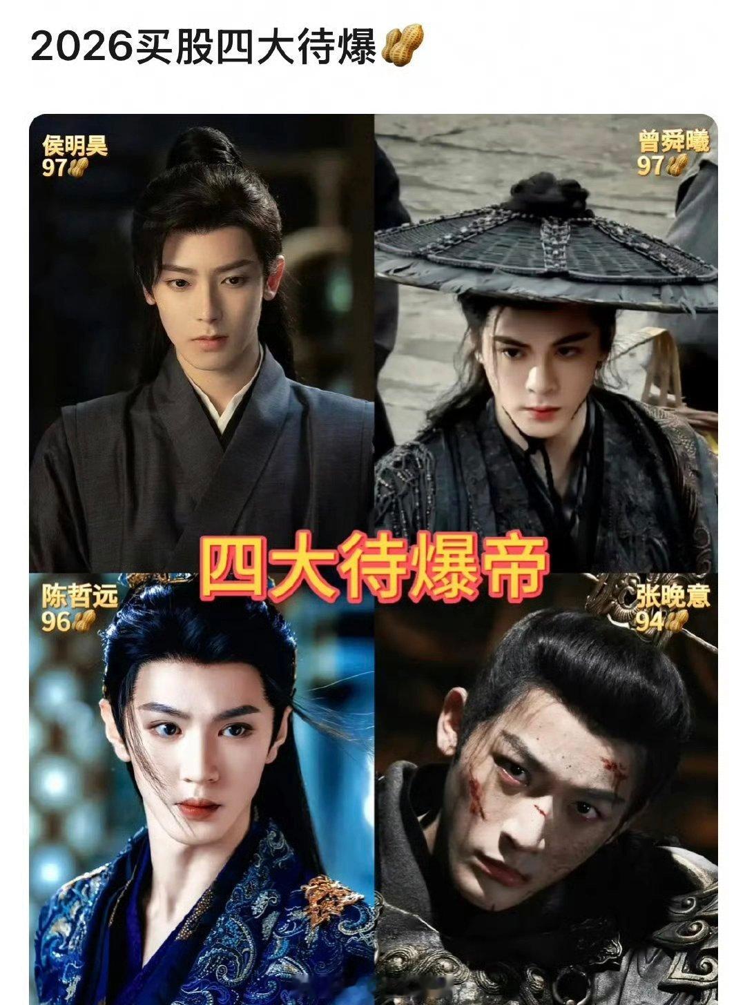 网友评选的2026买股四大待爆帝和待爆生，来看看认同吗