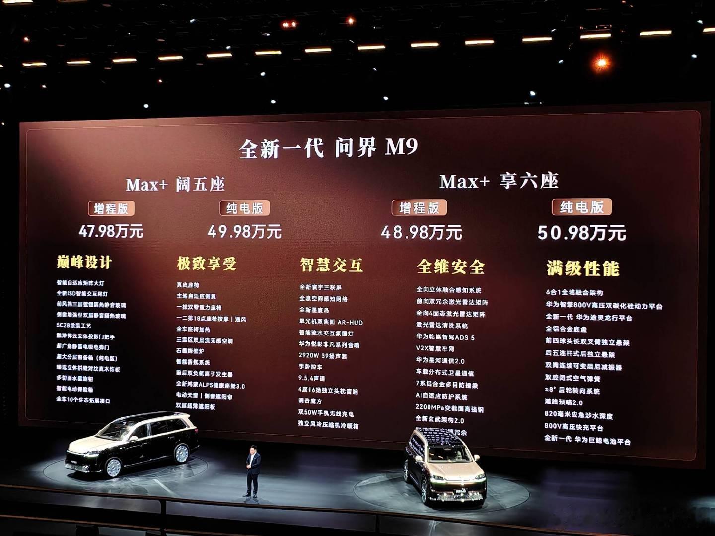 余承东口中「地球上上市的车里面，最强悍的SUV」问界M9上市了售价区间4