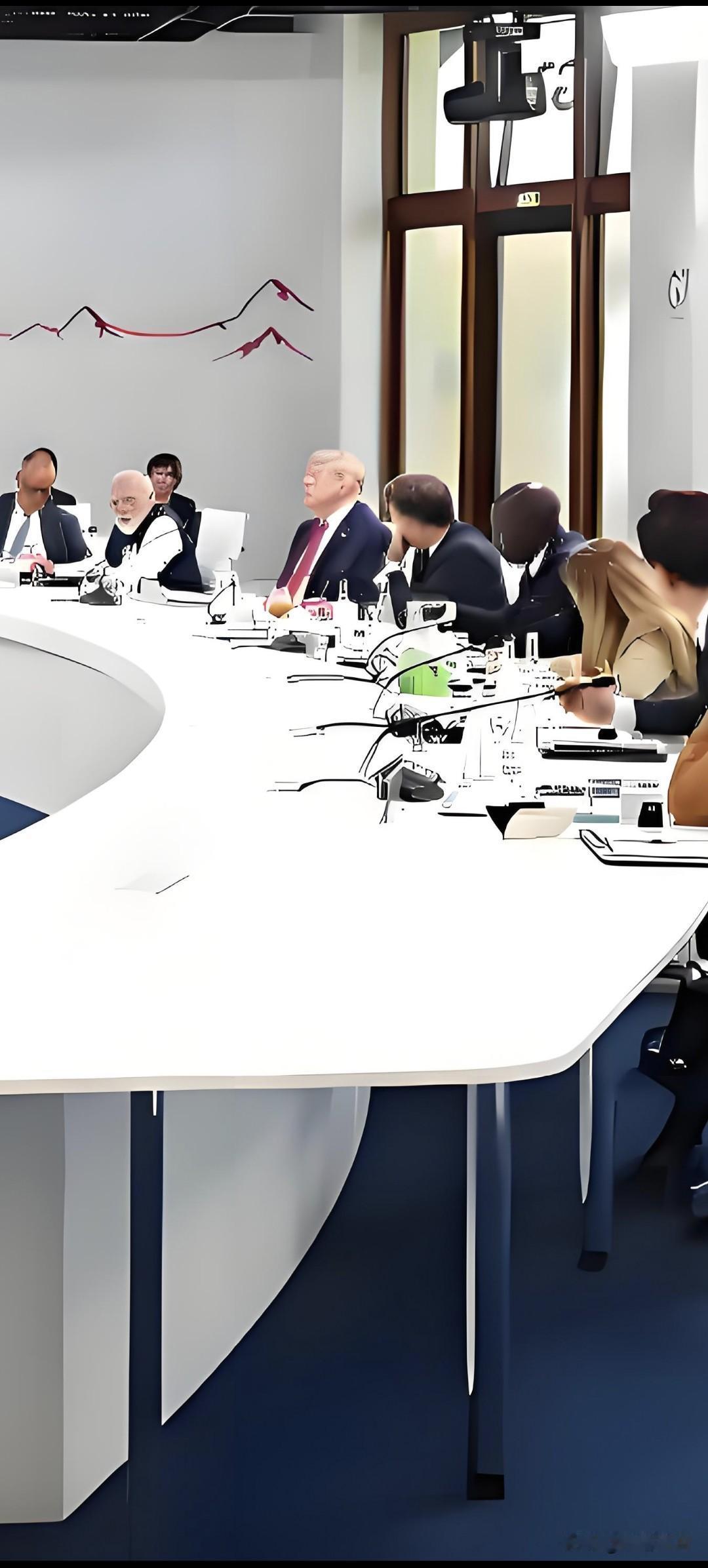 G7峰会全场苦等一人，开口7个字笑翻全场!G7峰会最后一天的闭门会议，各国首脑