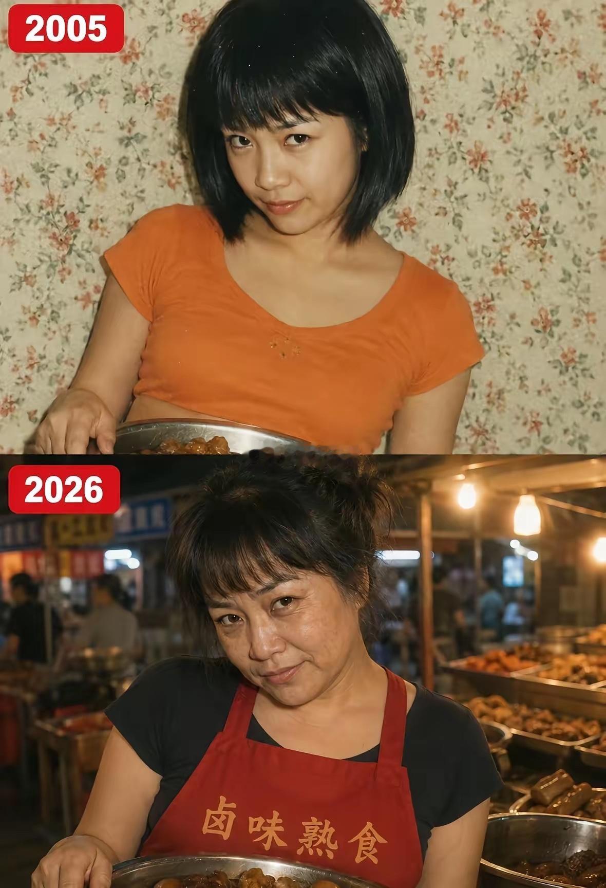 岁月就是那一把杀猪刀！再美的容颜也抵挡不住岁月的摧残和痕迹…