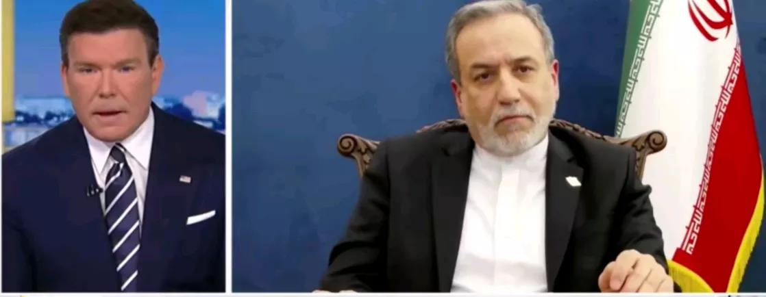 半岛电视台报道，当地时间15日，福克斯新闻频道，播放了此前对伊朗外长阿拉格齐的专