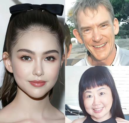 爸爸的感觉，妈妈的脸型昆凌长成自己最美的样子，昆凌的基因挺好。