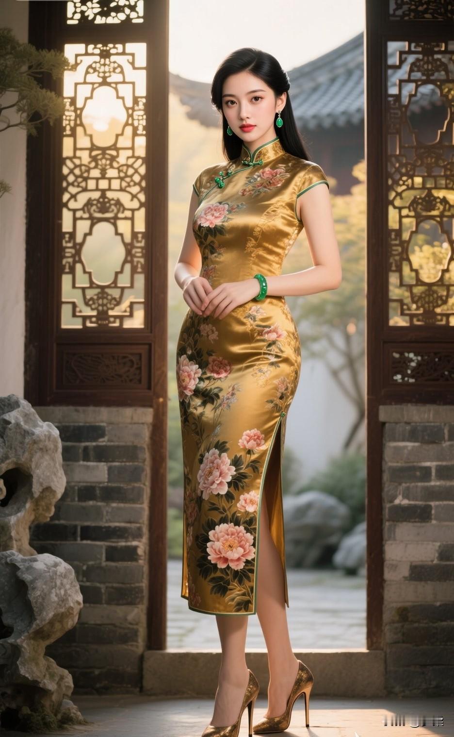 穿旗袍必须要搭配高跟鞋吗