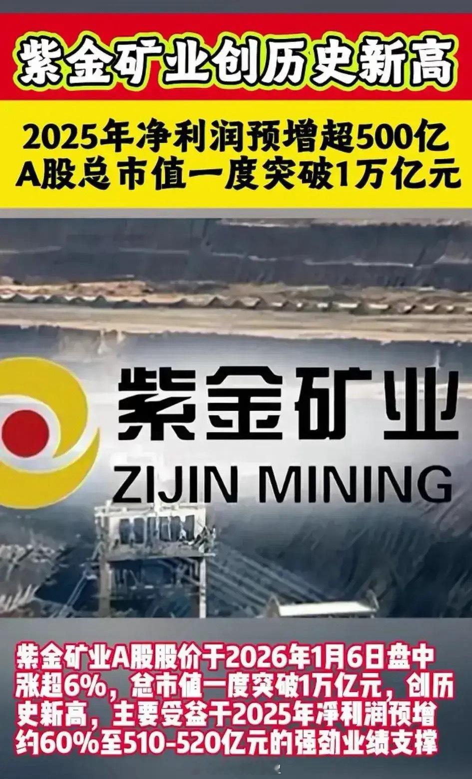 紫金矿业是一家以黄金生产为主营业务的企业，旗下大型矿山布局全球。回顾其发展历程，