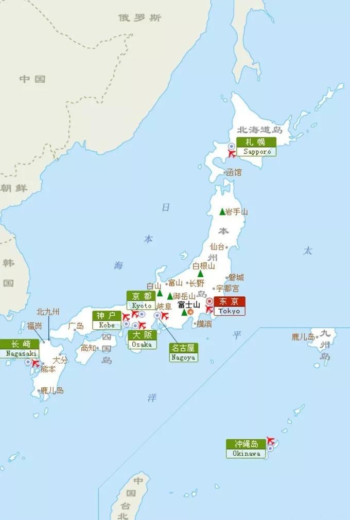 日本70%的兵力部署在冲绳，意味着东京是一个座空城，军事力量疲软无力。从地图上