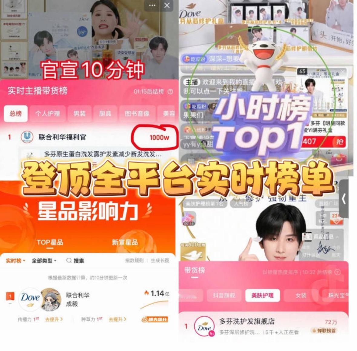 报，成毅星品又又又破亿了，热度登顶全平台实时榜单top1❗❗❗4月真的圆满，5个
