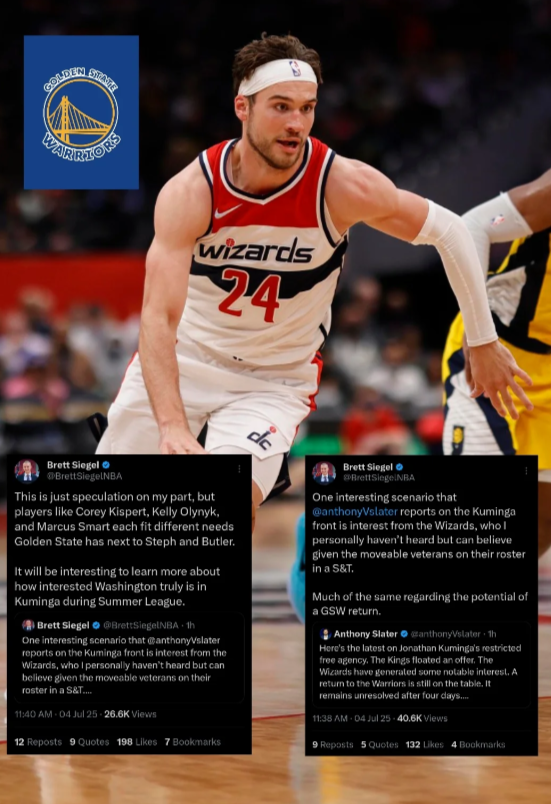 金州勇士|奇才加入库明加争夺战TheAthletic记者Anthony