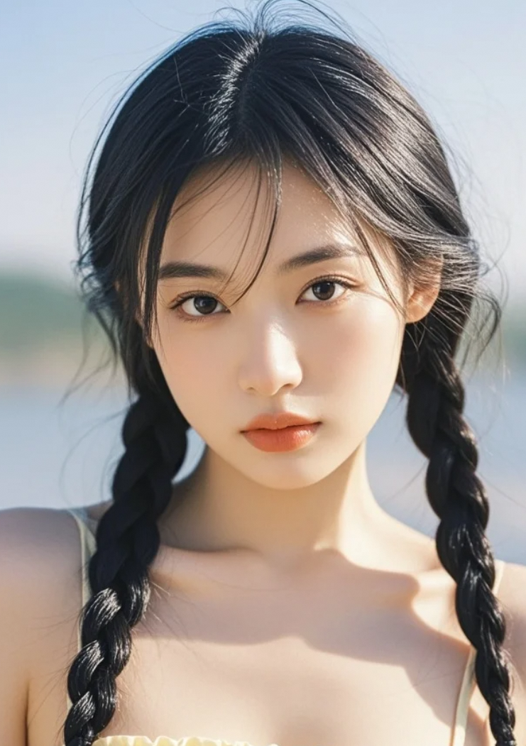侧颜精致如雕刻，光影交错显风华。