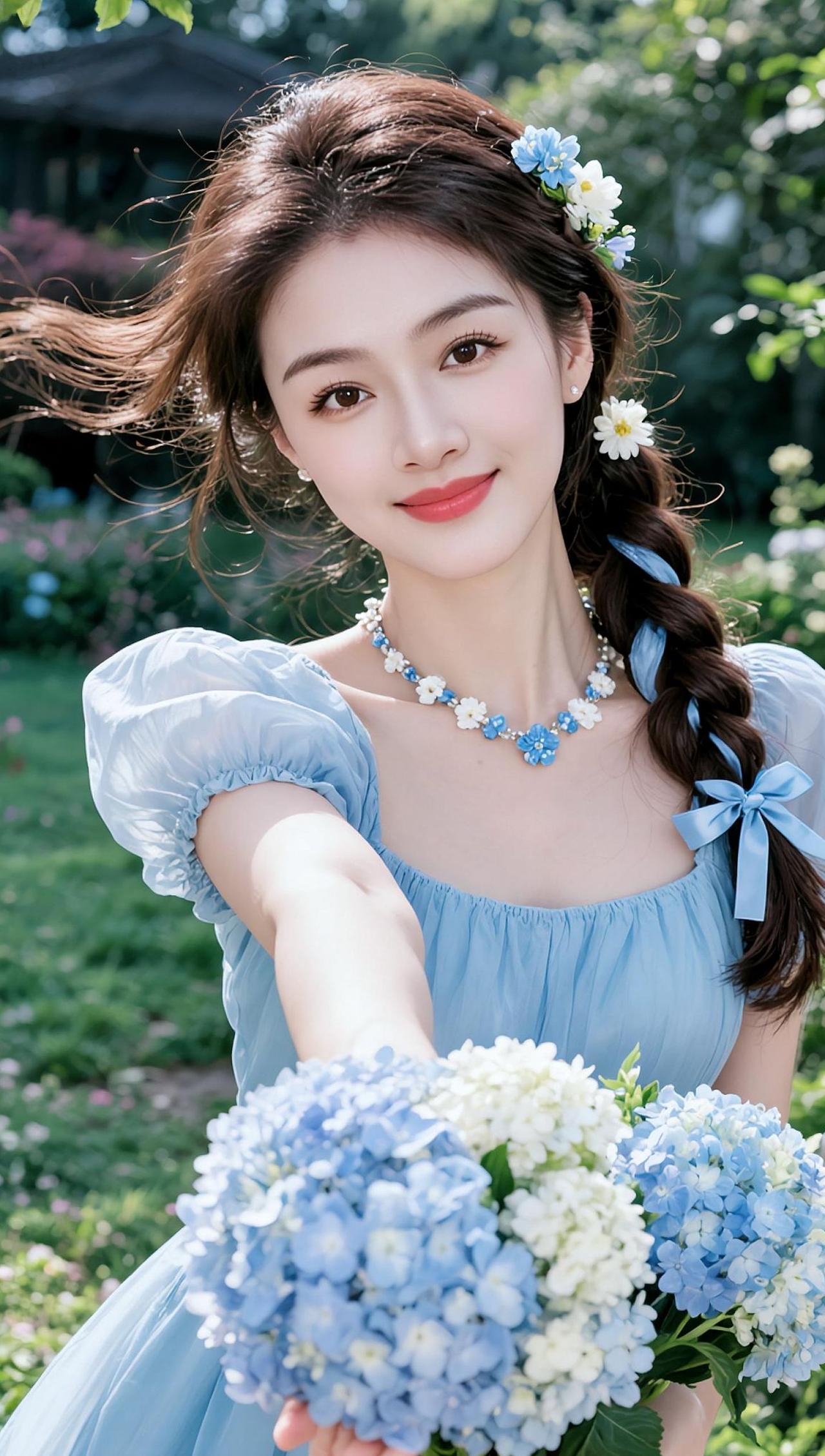 AI清新田园写真随变ai随便玩氛围感美女春日写真户外拍照