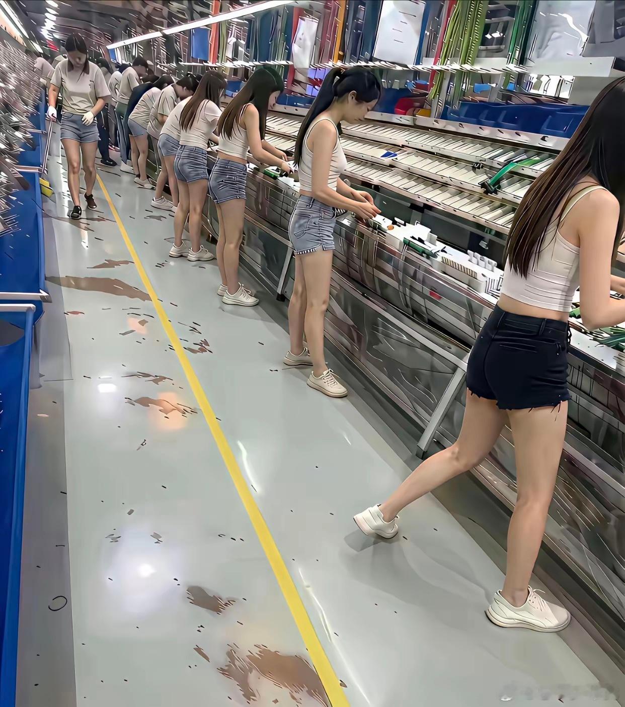 现在工厂都不招男的了？成女子工厂了