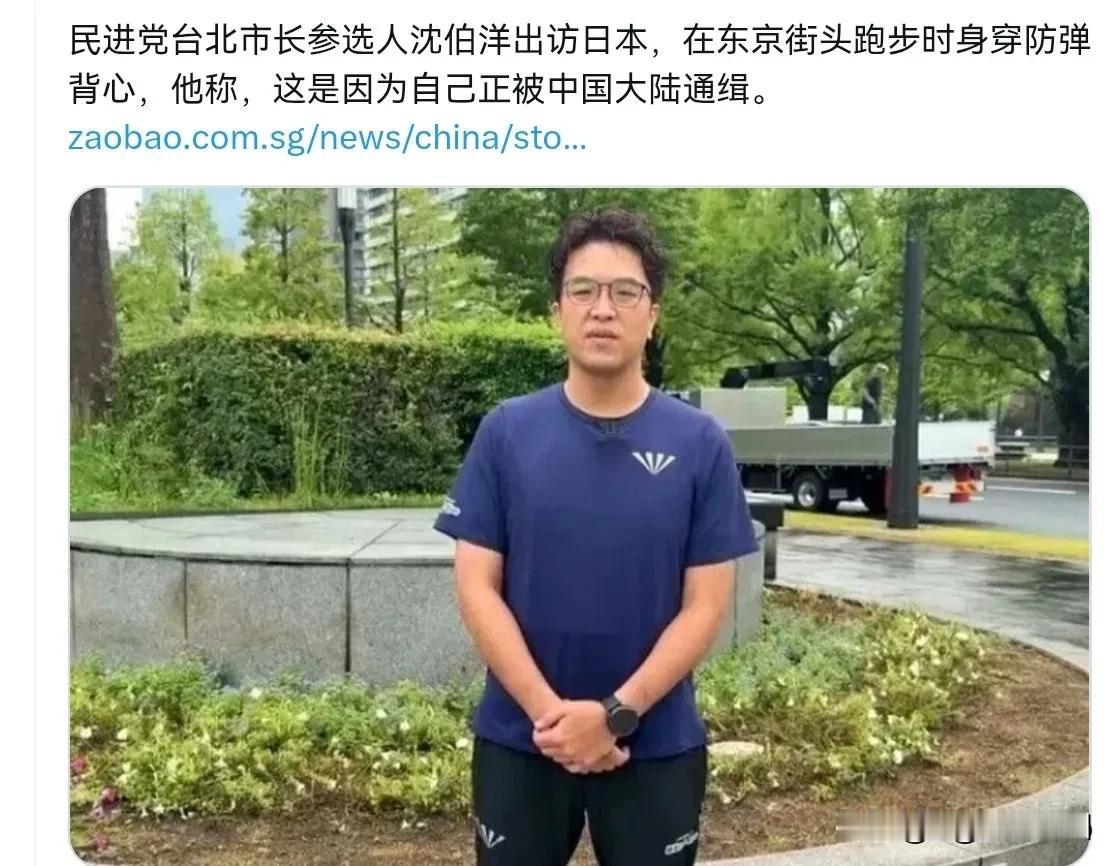 9月13日，根据联合早报报道，外媒称，民进党台北市长参选人沈伯洋“出访”日本，在