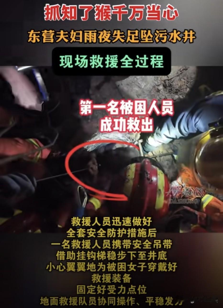 山东东营，一对夫妇雨后外出找知了猴，丈夫跟妻子分头找，结果妻子没有注意到绿化带内