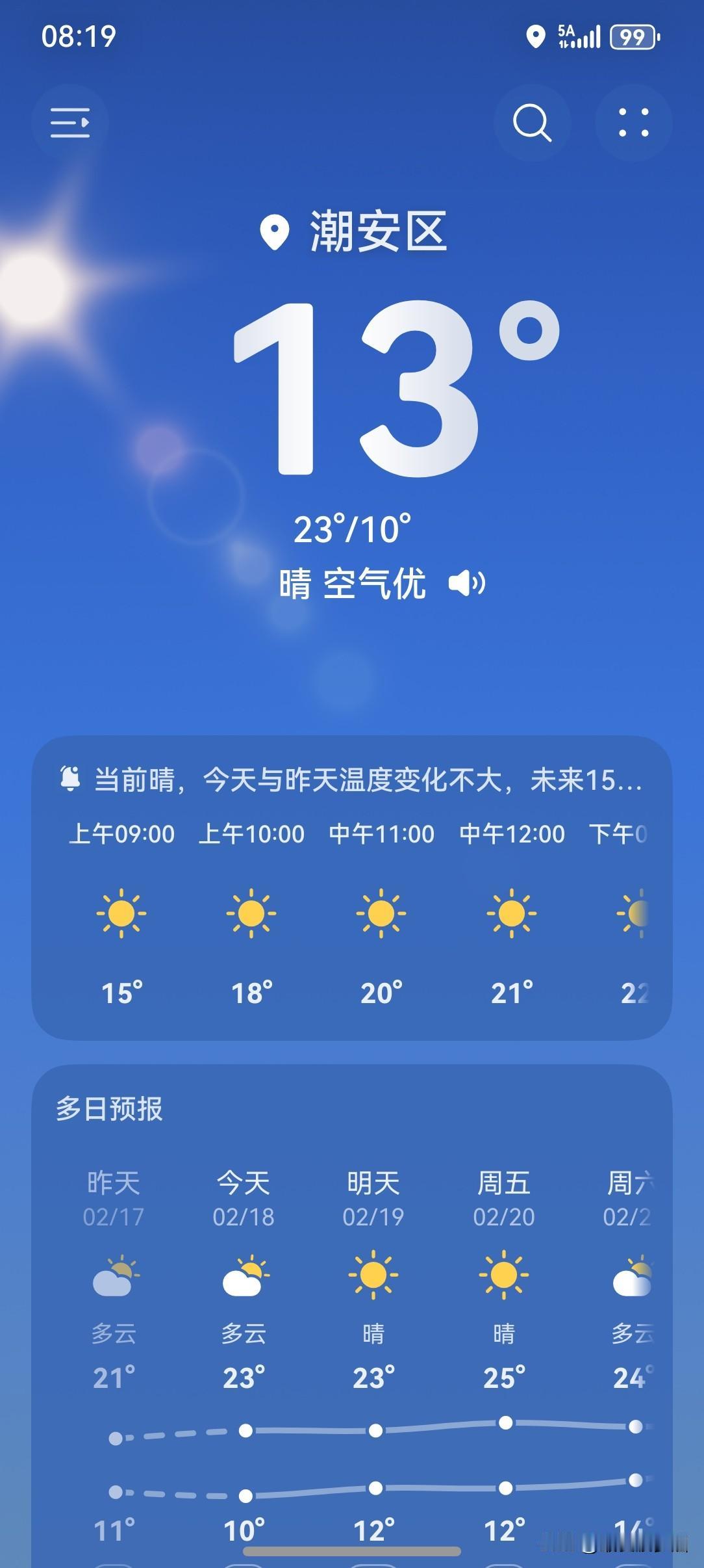 未来三天（18～20日），全国大部地区天气晴好，气温回升！初二到初四广东大