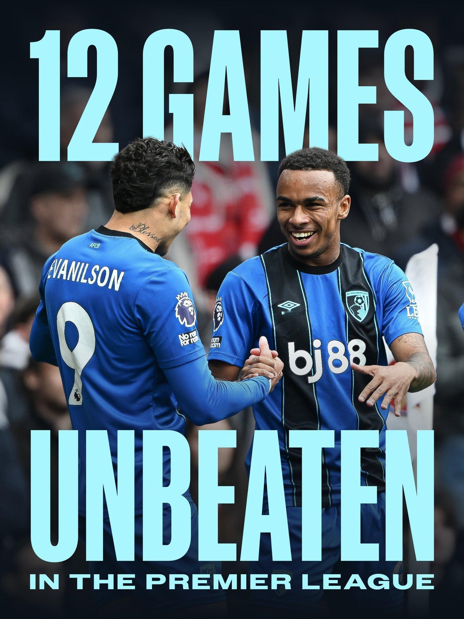 伯恩茅斯冬窗卖走赛门约后，已经连续12轮不败。小本运营的伯恩茅斯，成为了英超最大