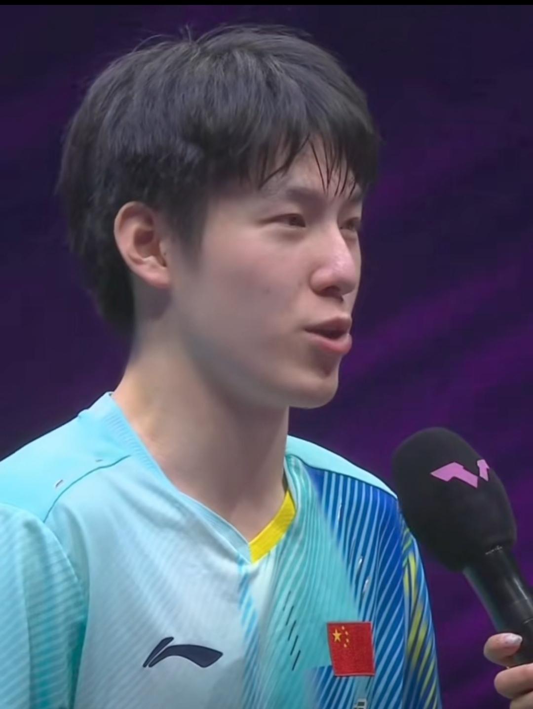 小将温瑞博的内心坦露：我在（重庆冠军赛）男单决赛中的表现不满意，确实差的很多。