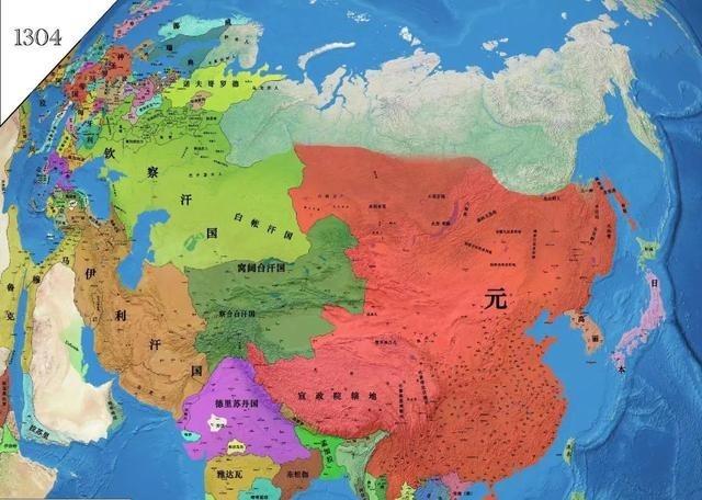 大清和大元两个王朝放在一块对比，相隔五百年，确是不一样情景。看看元朝西北宗藩国，