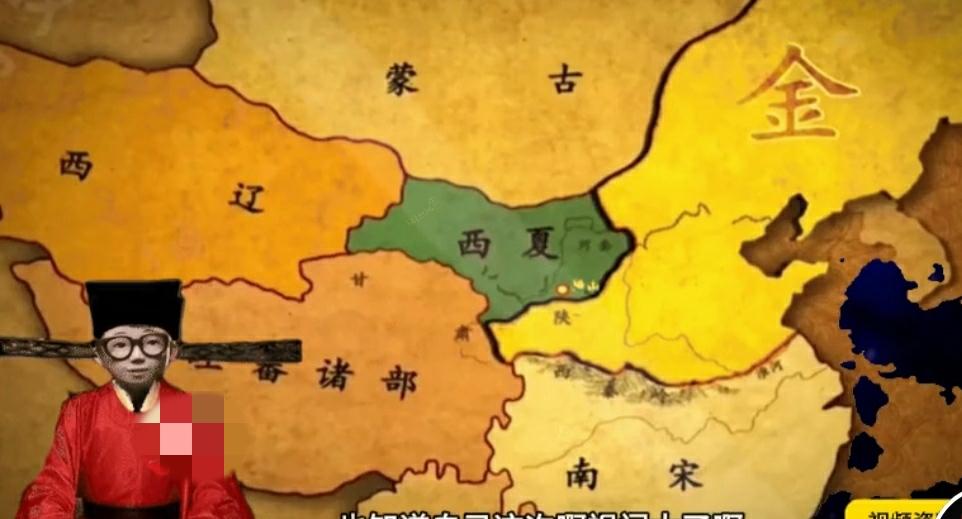 看看这张地图，蒙古和南宋之间隔着西夏和金国，如果西夏和金国不灭亡，蒙古就灭不了南