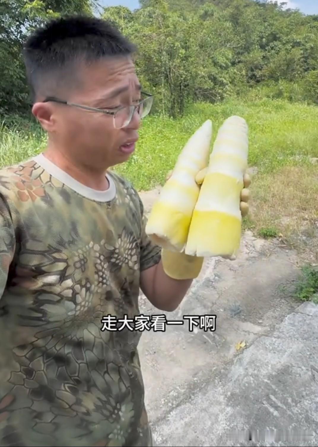 这样的竹笋你还敢吃吗？环保博主“渔猎齐哥”今天披露，在广东清远一带，一些黑心