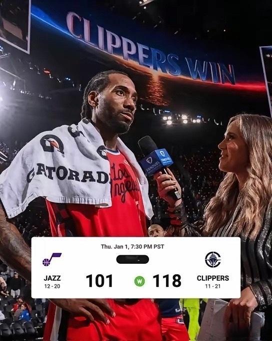 雷霆亏大了快船118-101轻取爵士，豪取6连胜，目前联盟最长连胜纪录。快船战绩