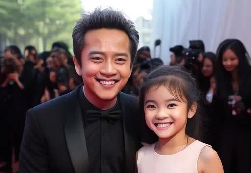 邓超和孙俪的女儿小花与父亲邓超长相极为相似，如同出自同一模具“复制粘贴”过来的。