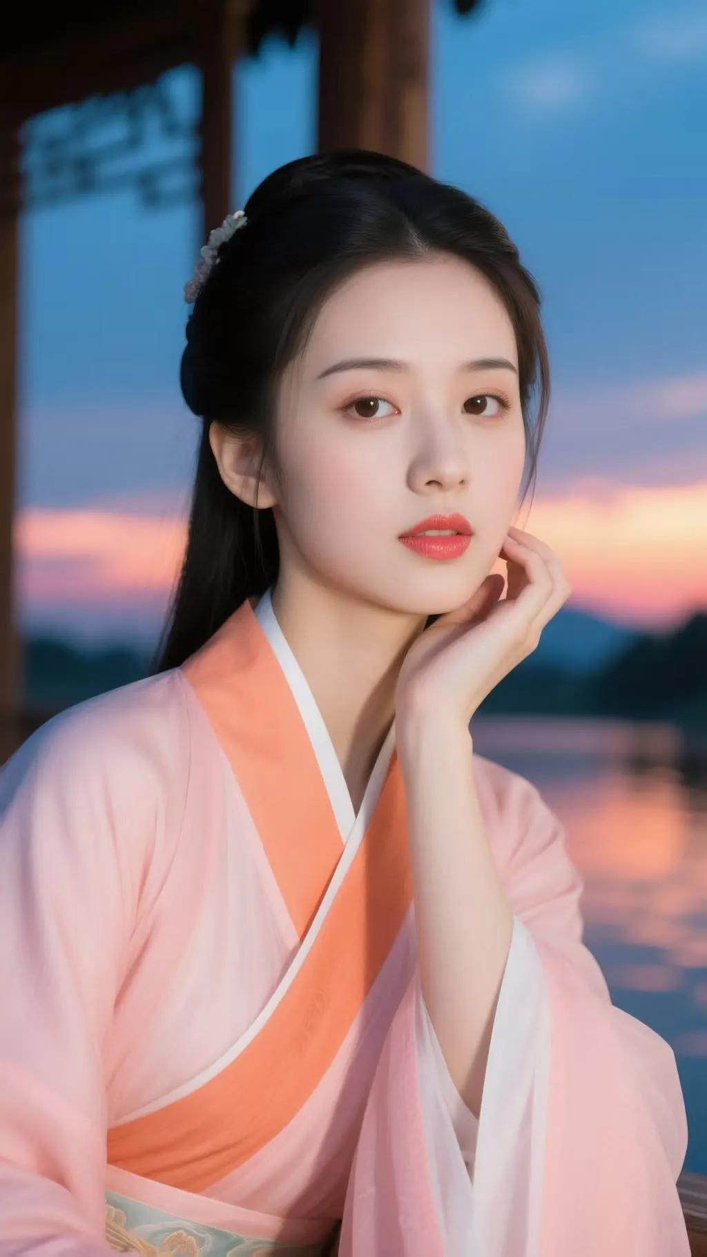 粉黛佳人，古风雅韵，山水间的美人