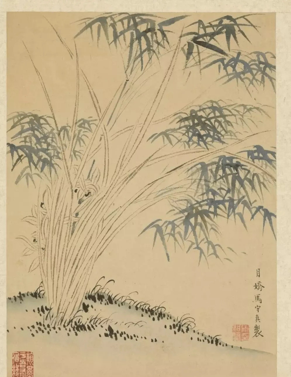 明马守真《神游林壑册》，台北故宫博物院藏。纸本册页浅设色28.2x20