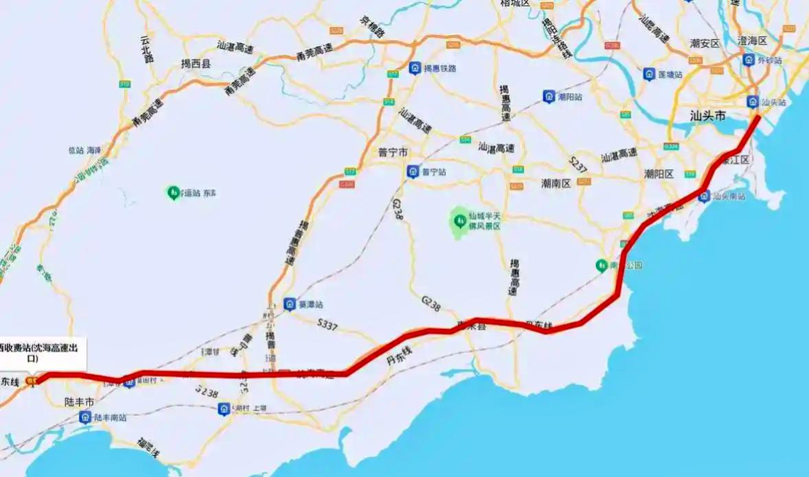 【沈海高速汕头濠江至汕尾陆丰段改扩建工程】正在开展前期工作。项目全长约140千米