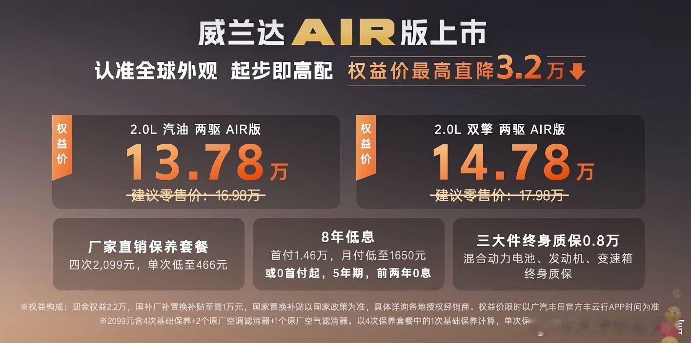 看来这几天假期把大家憋坏了上午广汽丰田刚刚发布了威兰达AIR版，下午三点东风日产