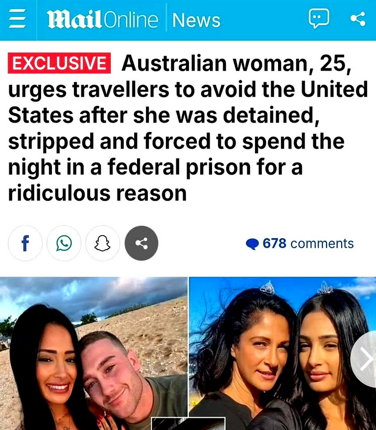 美国陆军中尉的妻子尼基・萨鲁科斯最近可太惨了。她凭借ESTA旅游签证豁免计划