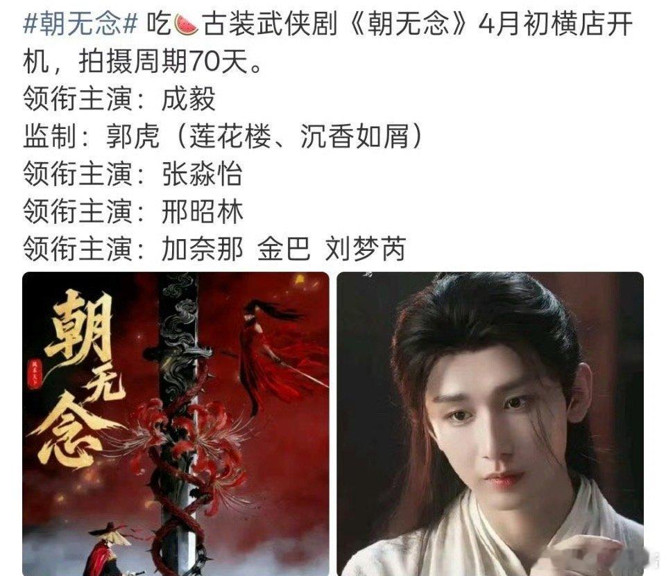 🍉《朝无念》成毅，张淼怡，邢昭林有期待的吗