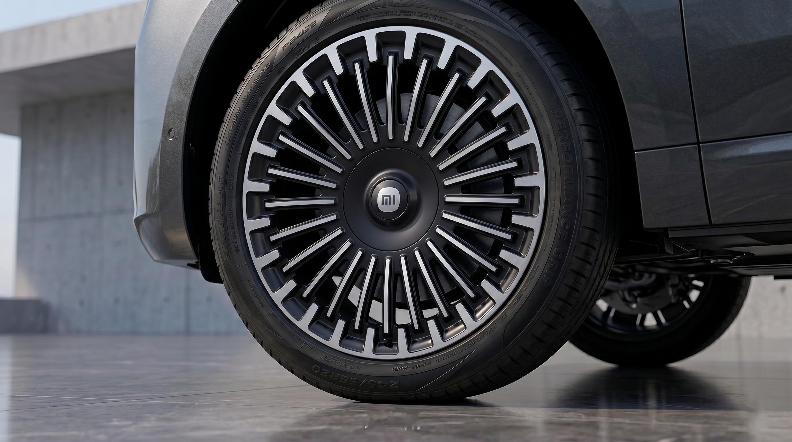 小米昆仑第二款轮毂又来街拍谍照，其实这不是首次被拍到，很早的谍照就露出过。简单A